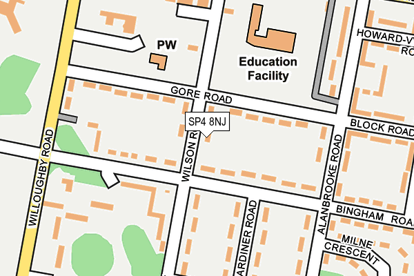 SP4 8NJ map - OS OpenMap – Local (Ordnance Survey)