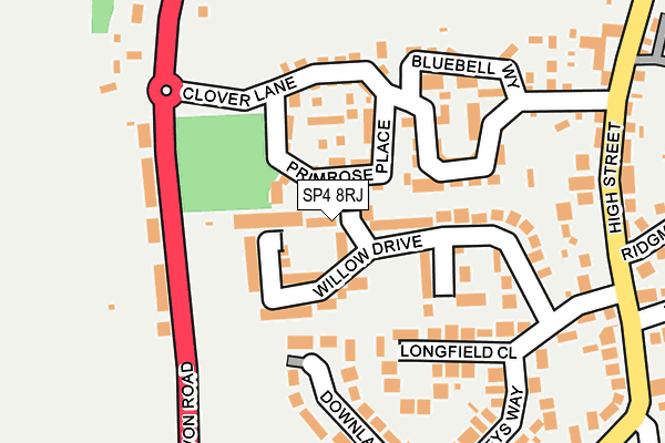 SP4 8RJ map - OS OpenMap – Local (Ordnance Survey)