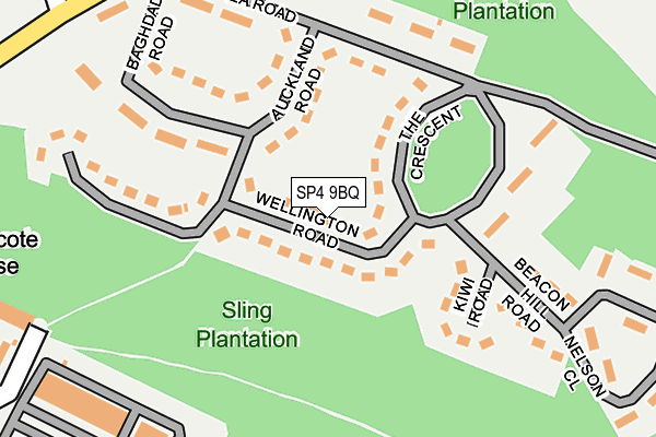 SP4 9BQ map - OS OpenMap – Local (Ordnance Survey)