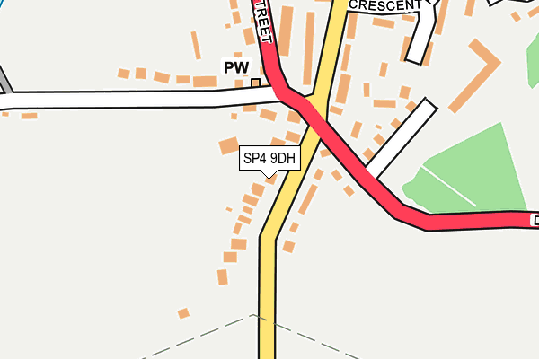 SP4 9DH map - OS OpenMap – Local (Ordnance Survey)