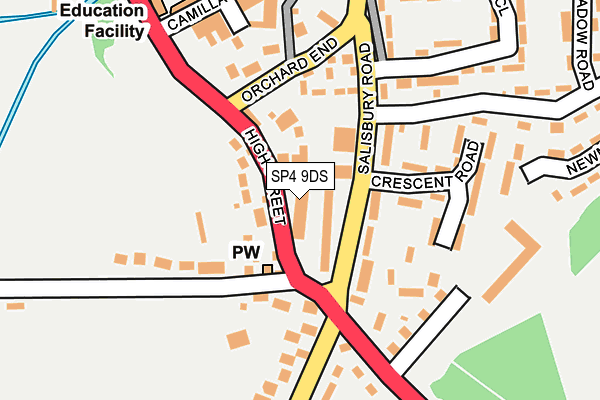 SP4 9DS map - OS OpenMap – Local (Ordnance Survey)
