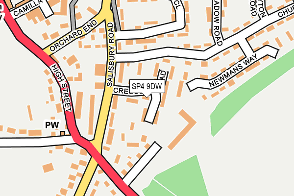 SP4 9DW map - OS OpenMap – Local (Ordnance Survey)