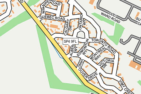 SP4 9FL map - OS OpenMap – Local (Ordnance Survey)