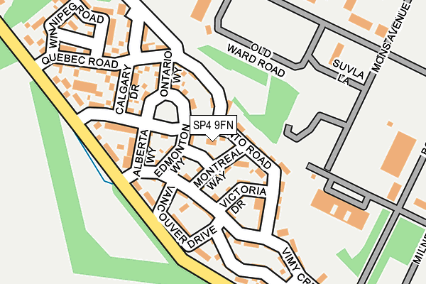 SP4 9FN map - OS OpenMap – Local (Ordnance Survey)