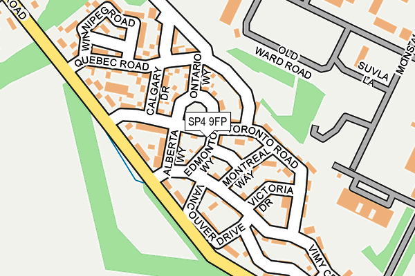 SP4 9FP map - OS OpenMap – Local (Ordnance Survey)