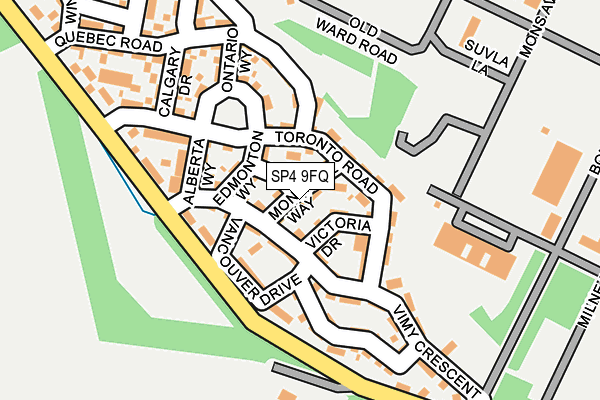 SP4 9FQ map - OS OpenMap – Local (Ordnance Survey)