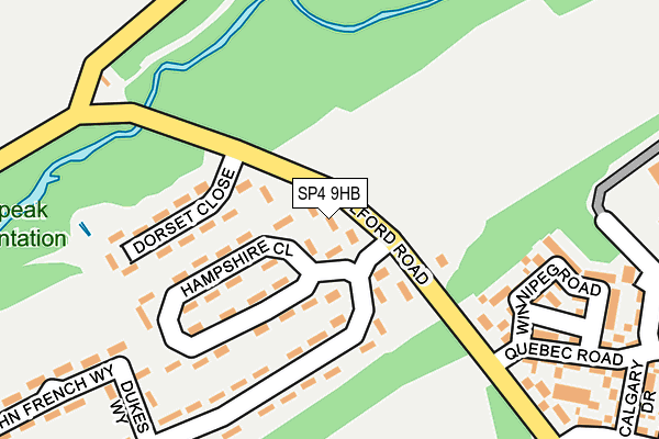 SP4 9HB map - OS OpenMap – Local (Ordnance Survey)