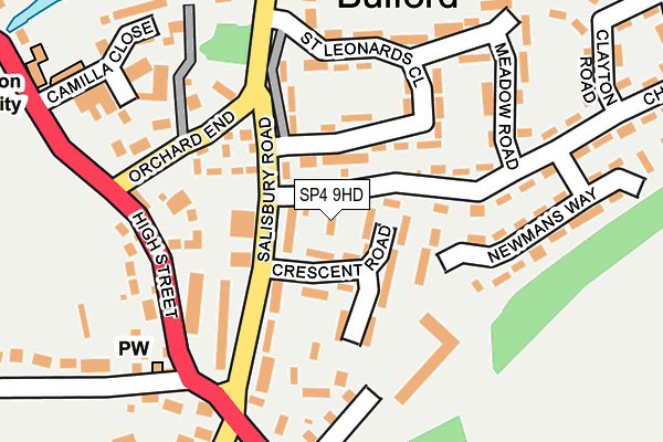 SP4 9HD map - OS OpenMap – Local (Ordnance Survey)