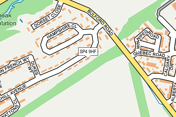 SP4 9HF map - OS OpenMap – Local (Ordnance Survey)