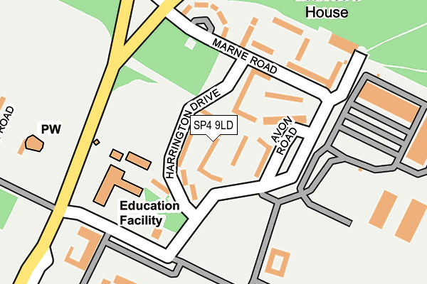 SP4 9LD map - OS OpenMap – Local (Ordnance Survey)