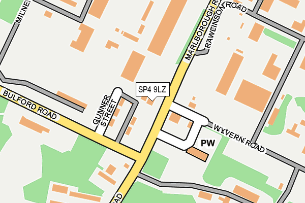 SP4 9LZ map - OS OpenMap – Local (Ordnance Survey)