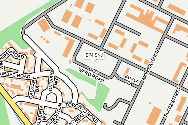 SP4 9NJ map - OS OpenMap – Local (Ordnance Survey)