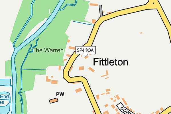 SP4 9QA map - OS OpenMap – Local (Ordnance Survey)