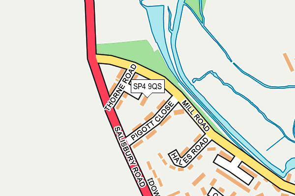 SP4 9QS map - OS OpenMap – Local (Ordnance Survey)