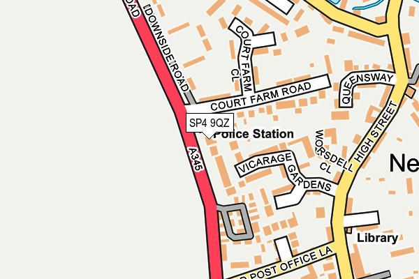 SP4 9QZ map - OS OpenMap – Local (Ordnance Survey)