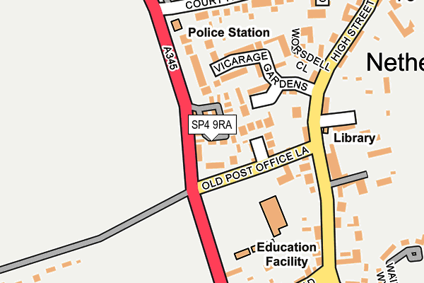 SP4 9RA map - OS OpenMap – Local (Ordnance Survey)
