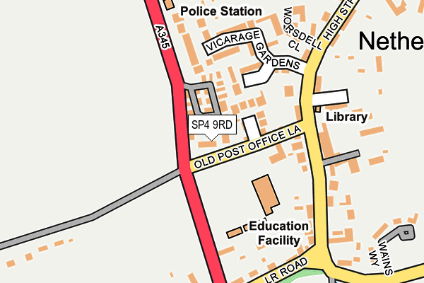 SP4 9RD map - OS OpenMap – Local (Ordnance Survey)