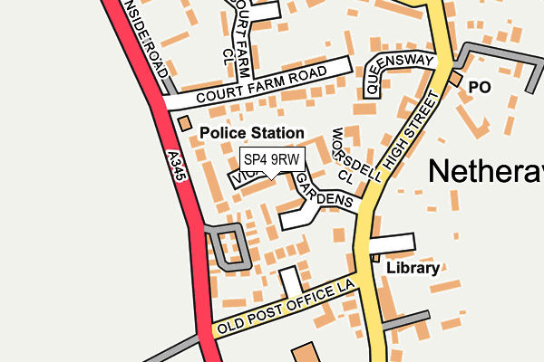 SP4 9RW map - OS OpenMap – Local (Ordnance Survey)