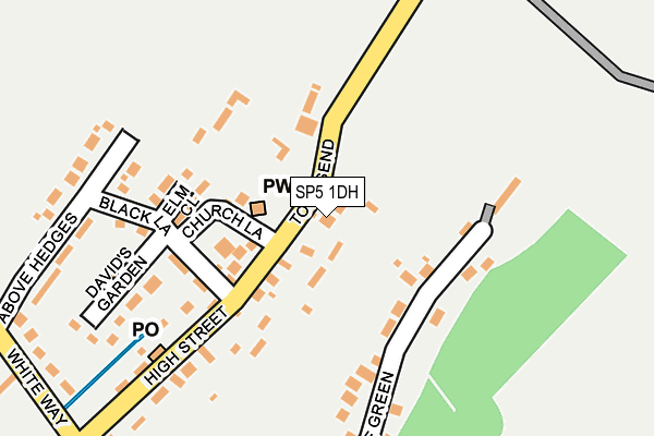 SP5 1DH map - OS OpenMap – Local (Ordnance Survey)