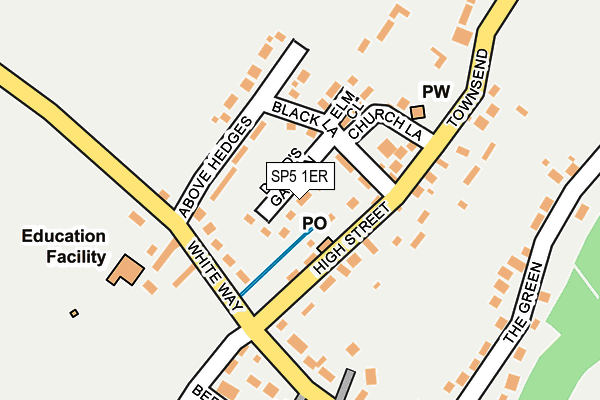 SP5 1ER map - OS OpenMap – Local (Ordnance Survey)