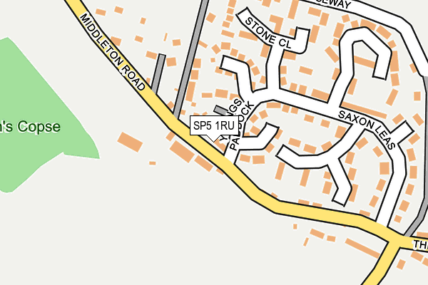 SP5 1RU map - OS OpenMap – Local (Ordnance Survey)