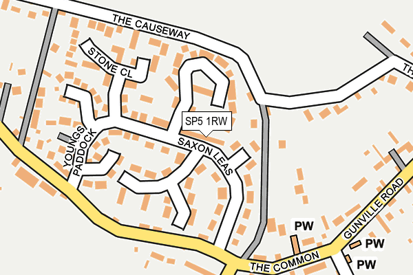 SP5 1RW map - OS OpenMap – Local (Ordnance Survey)