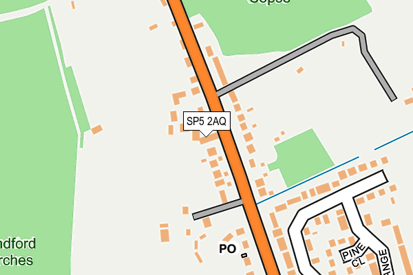 SP5 2AQ map - OS OpenMap – Local (Ordnance Survey)