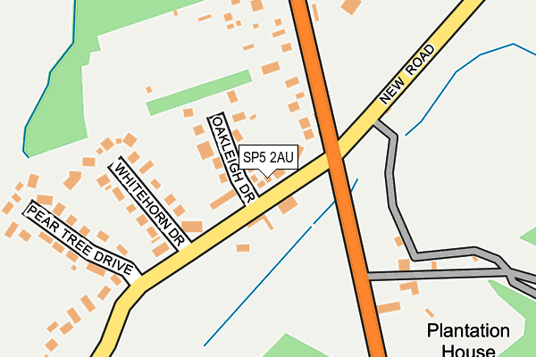 SP5 2AU map - OS OpenMap – Local (Ordnance Survey)