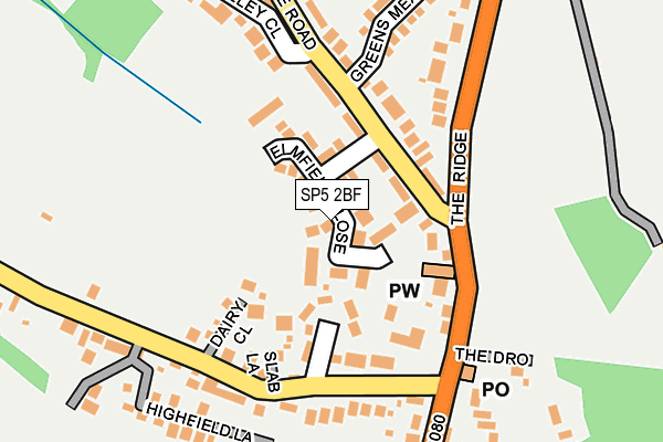 SP5 2BF map - OS OpenMap – Local (Ordnance Survey)
