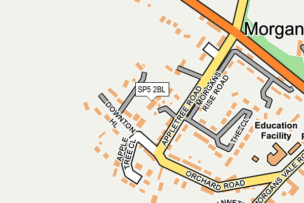 SP5 2BL map - OS OpenMap – Local (Ordnance Survey)