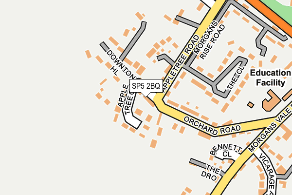 SP5 2BQ map - OS OpenMap – Local (Ordnance Survey)