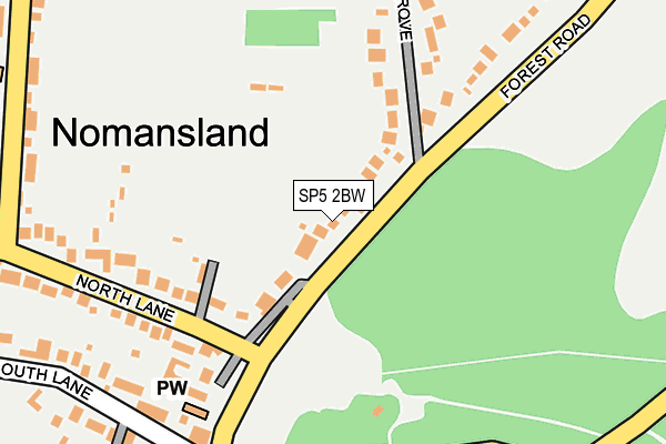 SP5 2BW map - OS OpenMap – Local (Ordnance Survey)