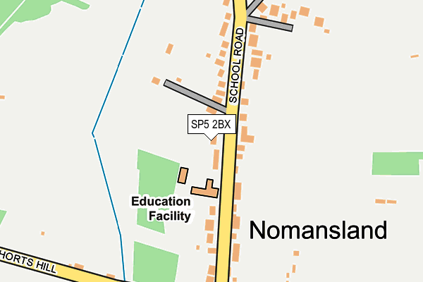 SP5 2BX map - OS OpenMap – Local (Ordnance Survey)