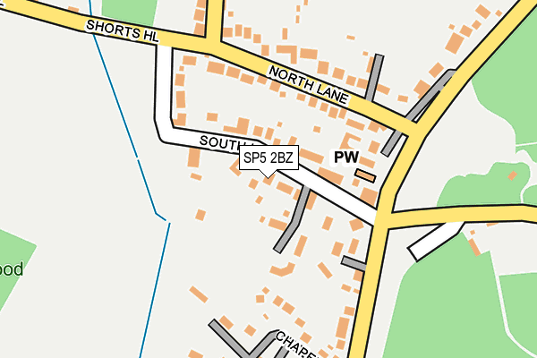 SP5 2BZ map - OS OpenMap – Local (Ordnance Survey)