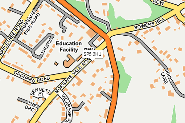 SP5 2HU map - OS OpenMap – Local (Ordnance Survey)