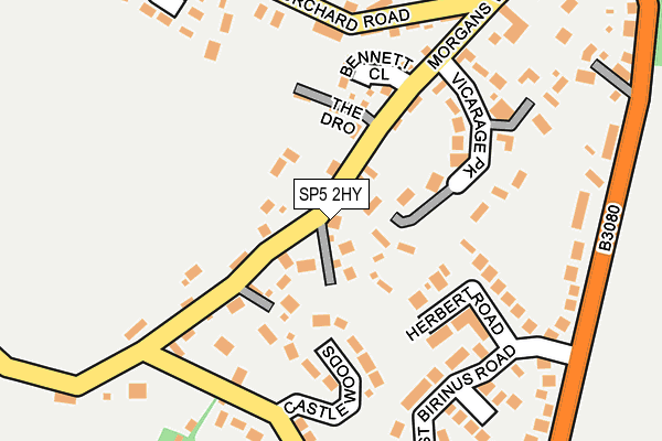 SP5 2HY map - OS OpenMap – Local (Ordnance Survey)