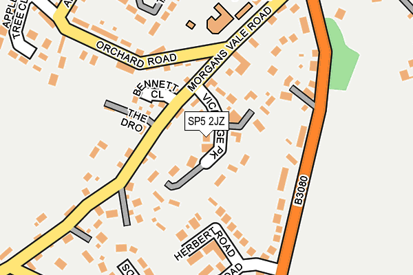 SP5 2JZ map - OS OpenMap – Local (Ordnance Survey)