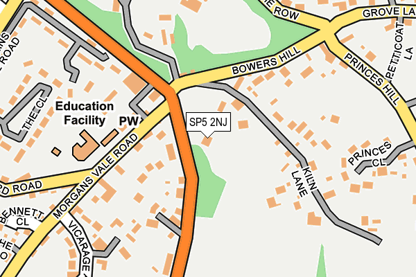 SP5 2NJ map - OS OpenMap – Local (Ordnance Survey)