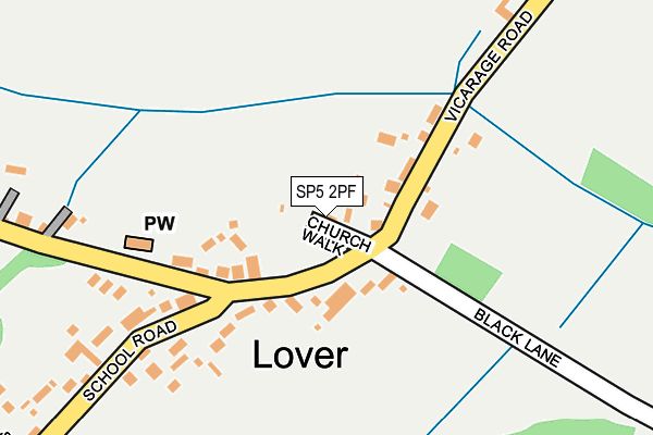 SP5 2PF map - OS OpenMap – Local (Ordnance Survey)