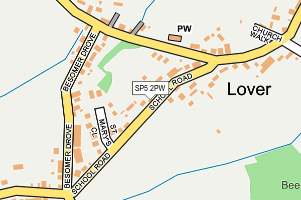 SP5 2PW map - OS OpenMap – Local (Ordnance Survey)