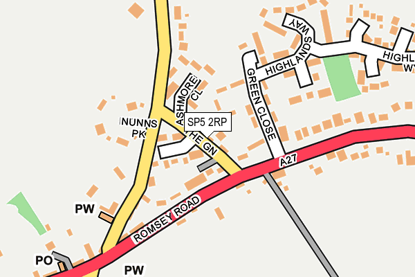 SP5 2RP map - OS OpenMap – Local (Ordnance Survey)