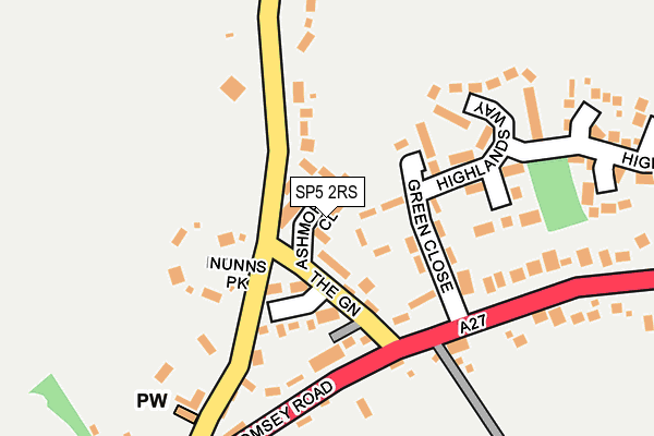 SP5 2RS map - OS OpenMap – Local (Ordnance Survey)