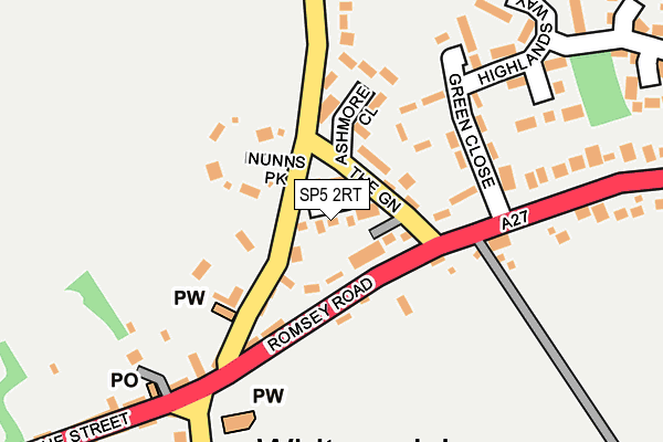 SP5 2RT map - OS OpenMap – Local (Ordnance Survey)