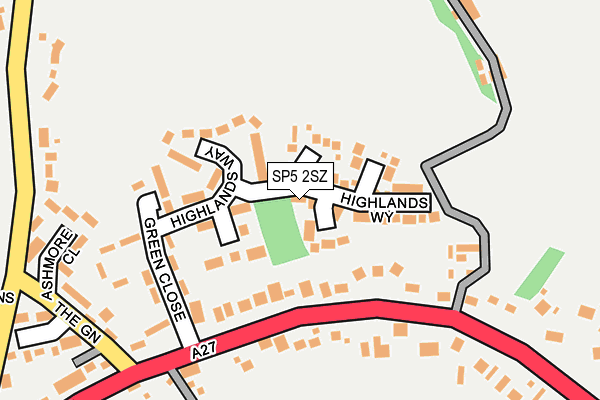 SP5 2SZ map - OS OpenMap – Local (Ordnance Survey)