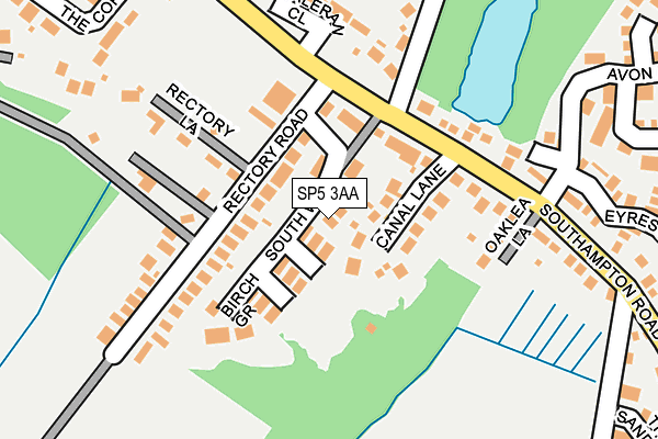 SP5 3AA map - OS OpenMap – Local (Ordnance Survey)