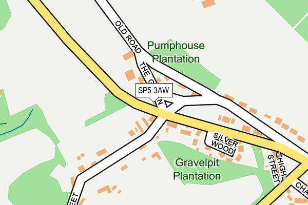 SP5 3AW map - OS OpenMap – Local (Ordnance Survey)