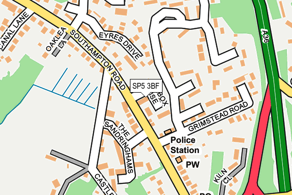 SP5 3BF map - OS OpenMap – Local (Ordnance Survey)