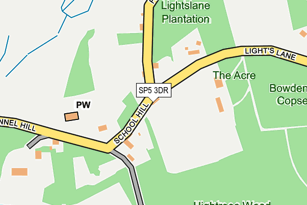 SP5 3DR map - OS OpenMap – Local (Ordnance Survey)