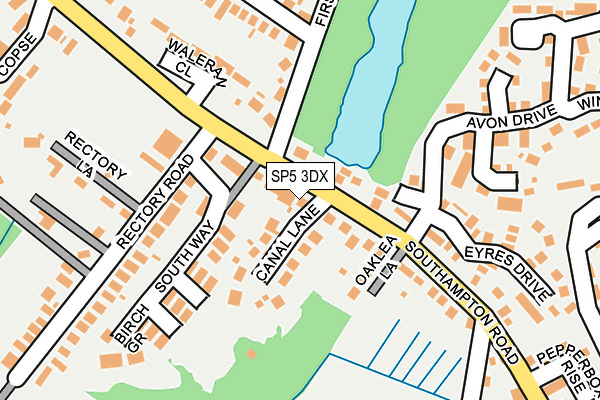 SP5 3DX map - OS OpenMap – Local (Ordnance Survey)