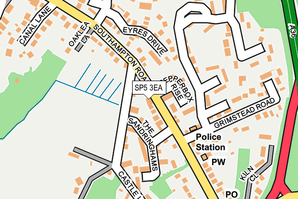 SP5 3EA map - OS OpenMap – Local (Ordnance Survey)